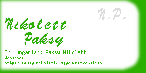 nikolett paksy business card